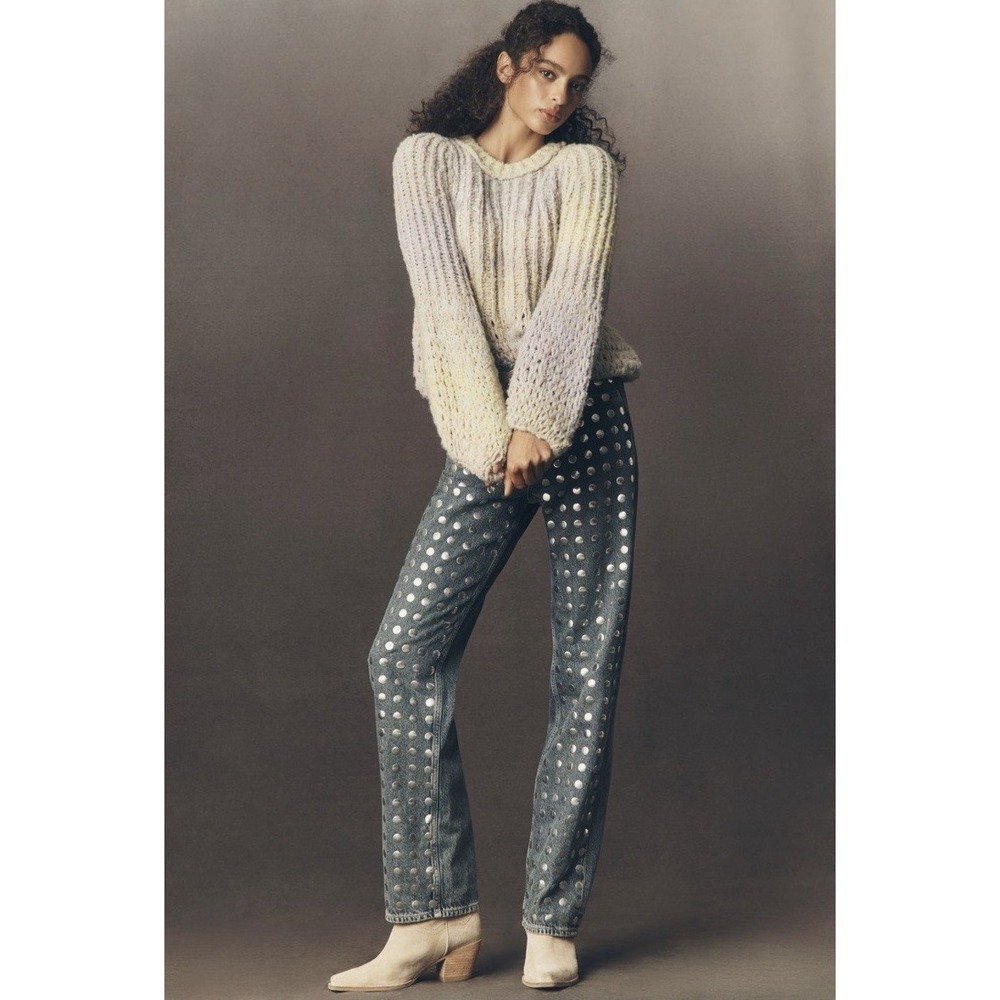 NWT Anthropologie Pilcro Chunky Ombre Sweater SZ XL Knit Boho Cozy Comfort
